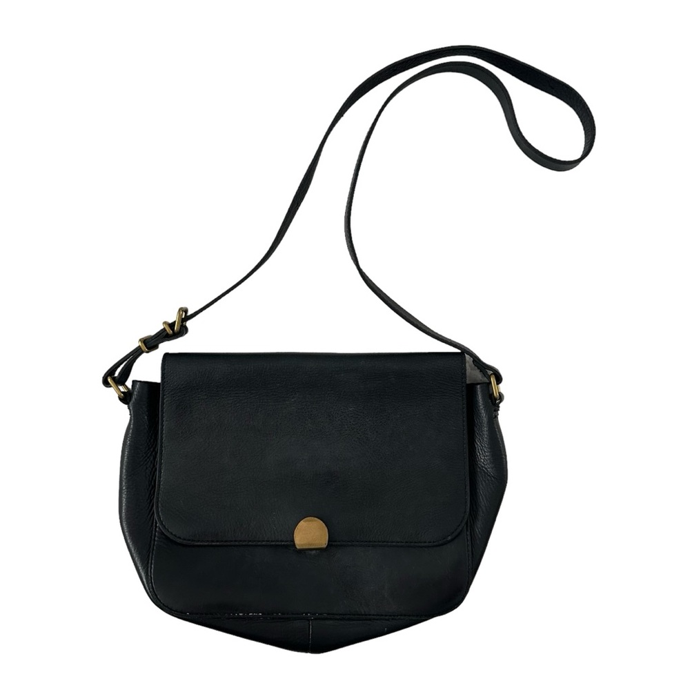 Madewell “The Abroad” Black Leather Shoulder Bag